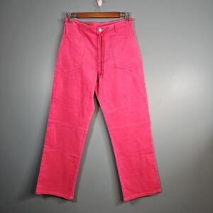 LE LIS Women's Hot Pink Corduroy Boot Cut Pants Size L